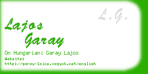 lajos garay business card